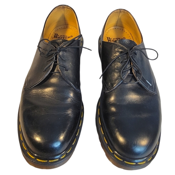 Dr. Martens Vintage Y2K Made in England Black Plain Toe Lace Up Blucher Size: 11 - Picture 4 of 11